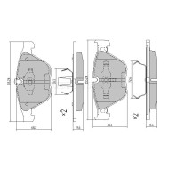 Колодки тормозные перед BMW E82/E90/92/90/E60/63/65/E89/E84 SAT