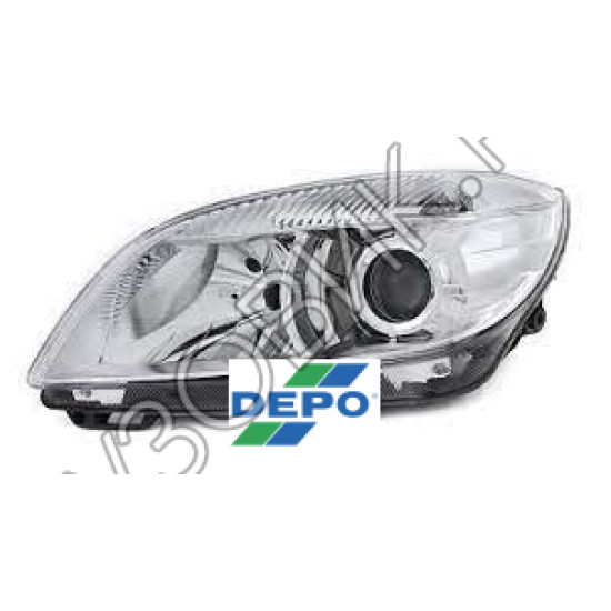 Фара левая Skoda Fabia 2 рестайлинг (2010-) DEPO